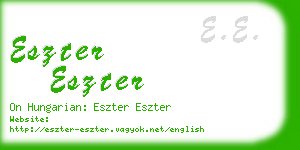 eszter eszter business card